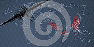 Seismic activity earthquake Wallis and Futuna map photo