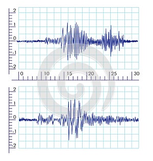 Seismic Earthquake waves image logo