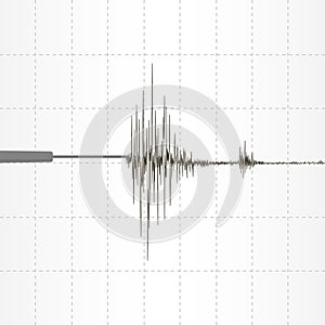 Seismogram seismic activity record