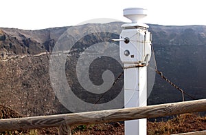 Seismograph along mount Vesuvius, Naples, Italy