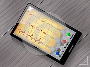 Seismograph app vector user interface photo
