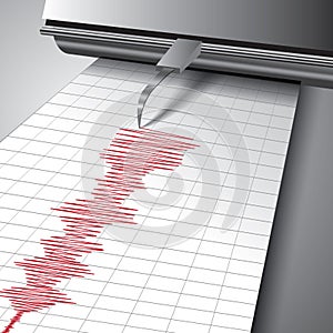 Seismograph chart photo