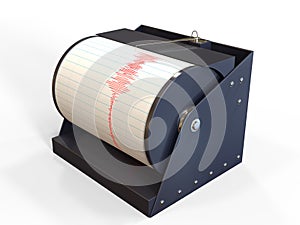 Seismograph instrument recording photo