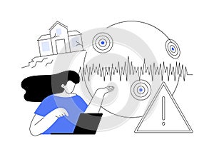 Seismology abstract concept vector illustration.