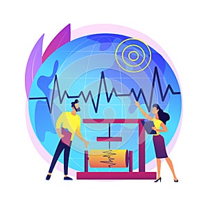 Seismology abstract concept vector illustration.