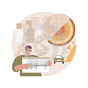 Seismology abstract concept vector illustration.