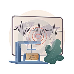 Seismology abstract concept vector illustration.