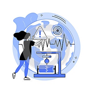 Seismology abstract concept vector illustration.