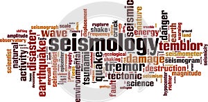 Seismology word cloud photo