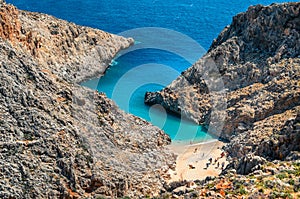 Seitan limania, the heavenly beach with turquoise water in Chania