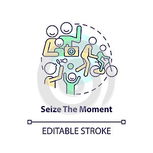 Seize moment concept icon