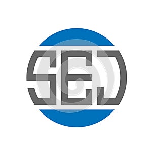 SEJ letter logo design on white background. SEJ creative initials circle logo concept. SEJ letter design