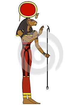 Sekhmet , isolated figure of ancient egypt deities