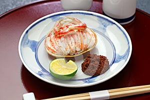 Seko gani, steamed female snow crab, japanese food