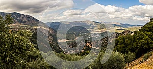 Selakano valley surrounded by Dikti mountains, Crete, Greece