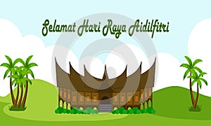 Selamat Hari Raya Aidilfitri vector illustration