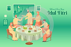 Selamat hari raya Idul Fitri is another language of happy eid mubarak in Indonesian