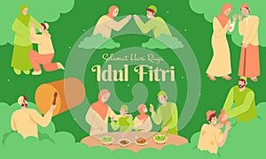 Selamat hari raya Idul Fitri is another language of happy eid mubarak in Indonesian