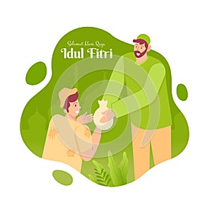 Selamat hari raya Idul Fitri is another language of happy eid mubarak in Indonesian