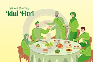 Selamat hari raya Idul Fitri is another language of happy eid mubarak in Indonesian