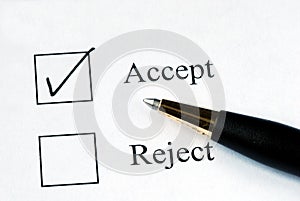 Select the Accept option photo