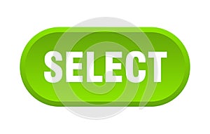 select button. rounded sign on white background