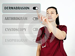 Select DERMABRASION menu item. internist use cell technologies photo