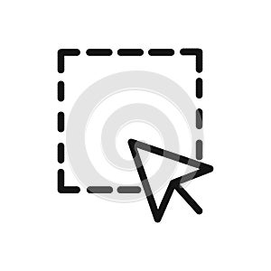select element icon linear vector graphics sign