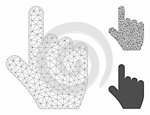 Select Gesture Vector Mesh Network Model and Triangle Mosaic Icon