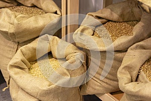 Select grain in bags before grinding