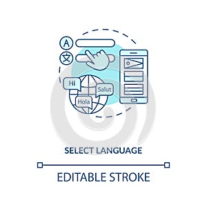 Select language concept icon