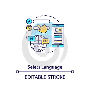 Select language concept icon