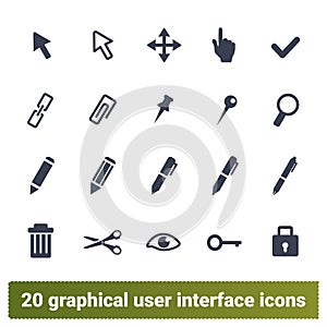 Select, Modify, Graphic Designer Tools Icons Set