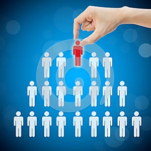 Select person career to work job