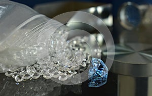 Selected diamonds Clear and sparkling for luxurious jewelry And expensive photo