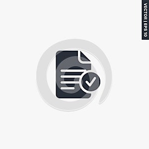 Selected document, premium quality flat icon