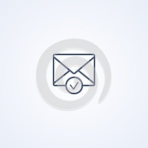 Selected email, vector best gray line icon