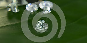 Selected real diamonds Valuable, expensive and rare For making luxurious jewelry