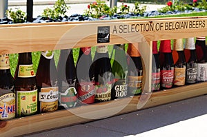 Selection of Belgian beers