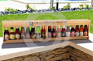 Selection of Belgian beers