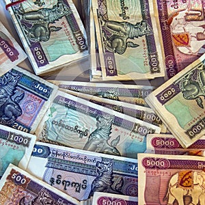 Burmese Kyat Banknotes - Myanmar (Burma) photo