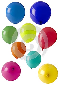 Selection of coloured balloons