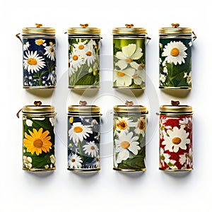 a selection of different types of teas like chamomile