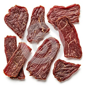Selection of dried beef jerky