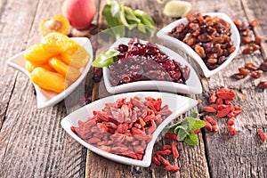 Selection of dried fruit