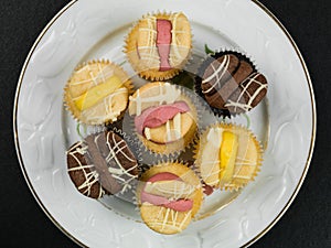 Selection of Easter Butterfly Cupcakes