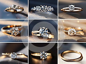 Selection of engagement rings, selection of engagement rings