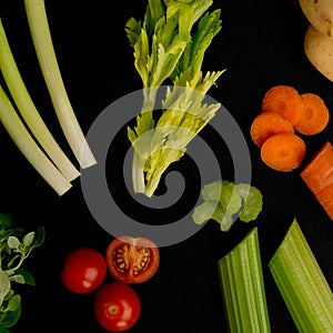 Selection of Fresh Raw Vegetables
