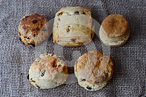 A selection of fresh scones