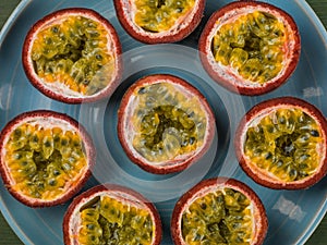 Selection of Fresh Tropical Passion Fruits